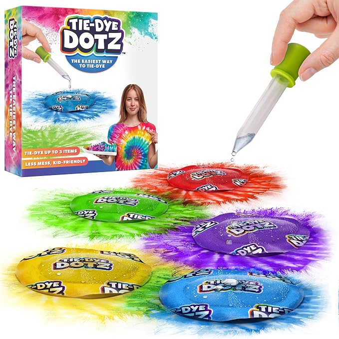 Blue Marble Tie-Dye Dotz 15-Piece Set – Make Vibrant, Colorful Tie Dye Designs by BlueMarbleToys