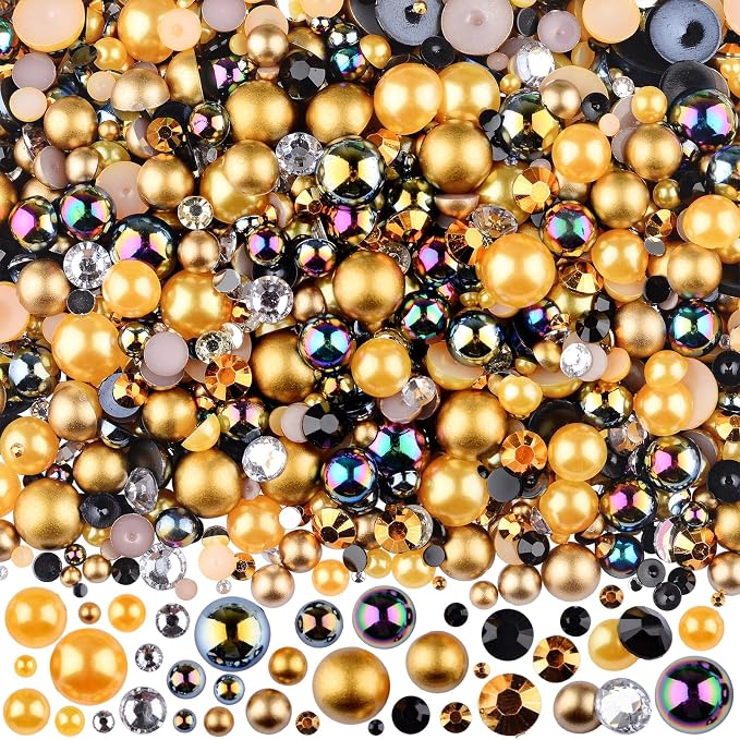 3900+ Pcs Rhinestones and Pearls Kit, 2-10mm Flatback Gems by ShowNow