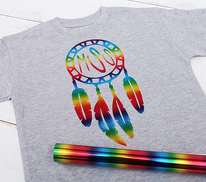 10 Yard x 20" Wide Threadart Galaxy Rainbow Heat Transfer Vinyl Film | Compatible with Venture Explore and Maker, Silhouette Cameo, & Large Format Cutters
