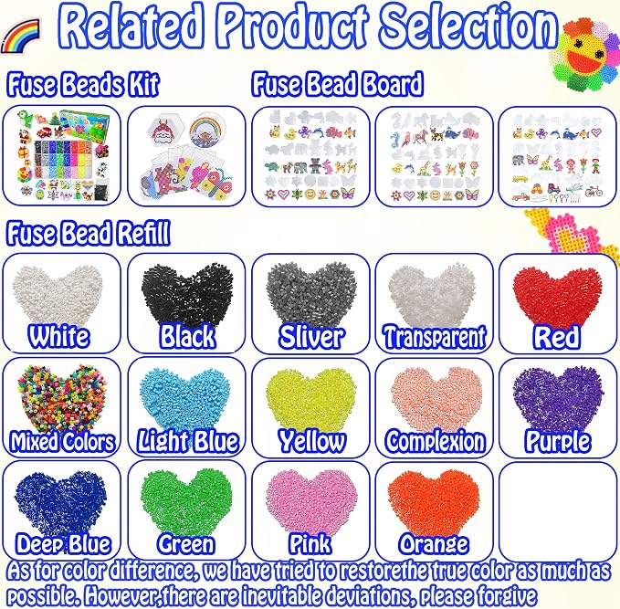 6000 Pcs 5mm Light Purple Melting Fuse Beads - Image 3