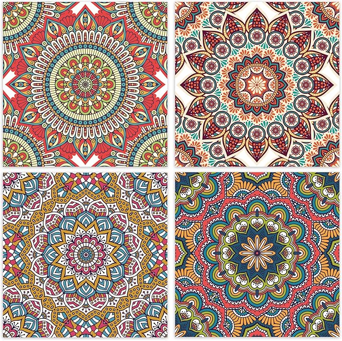24 Sheets 12 Designs Scrapbook Paper Pad,6"×6” Single-Sided Decopodge Craft Cardstock Paper,Scrapbooking DIY Decorative Background Cardmaking Supplies.Datura