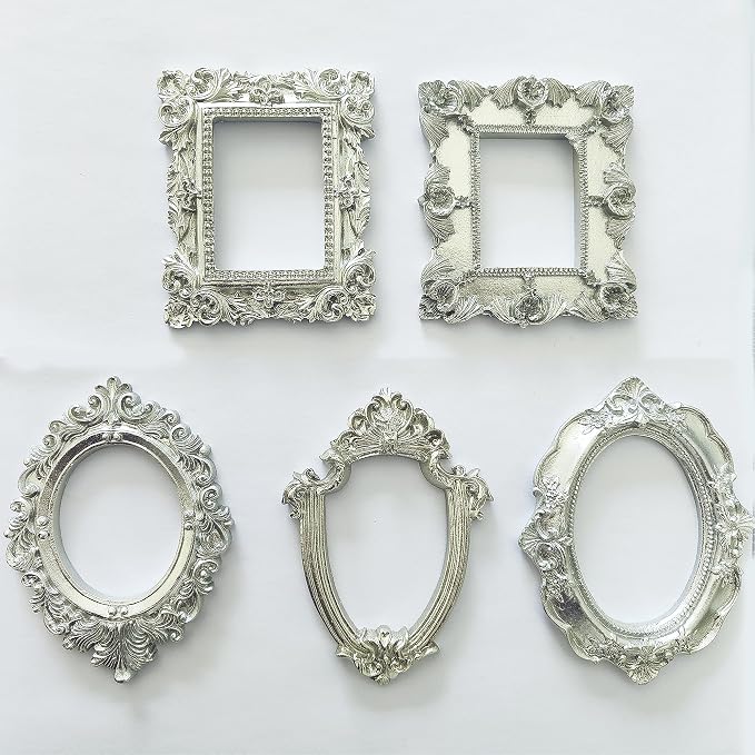 5 Pcs Siver Mini Frames by mozhixue
