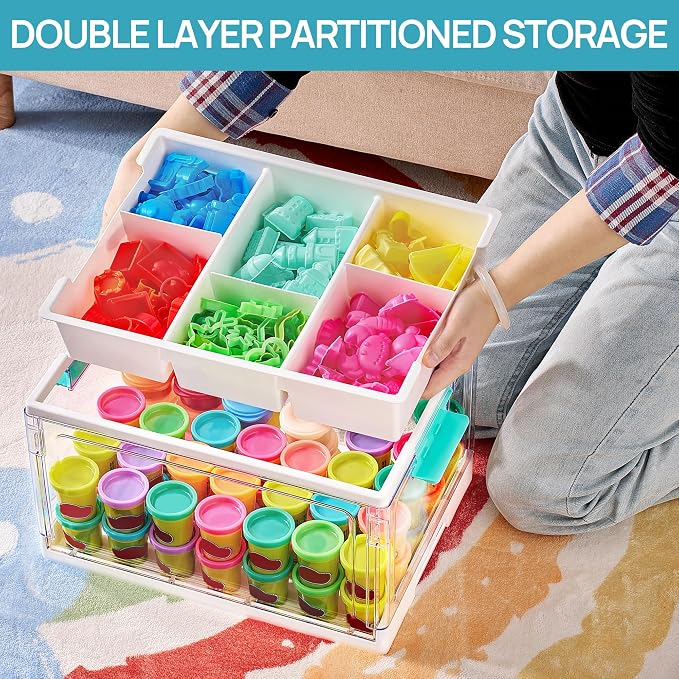 Vtopmart 24 QT Clear Plastic Craft Organizer - Image 6