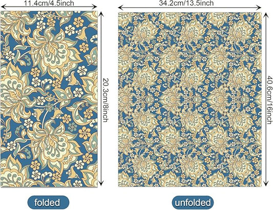 100Pcs William Morris Paper Napkins Disposable Paper Floral Vintage Napkins Decoupage Decorations for Kitchen, Party,Guest Towels,Wedding,baby shower,4.5x8 Inch