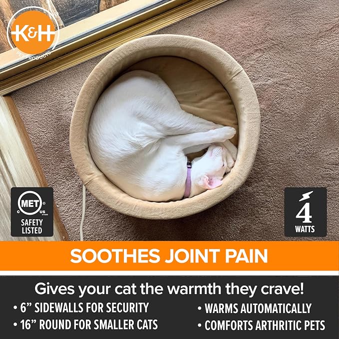 K&H Pet Products Thermo-Kitty Bed Heated Cat Beds - Image 3