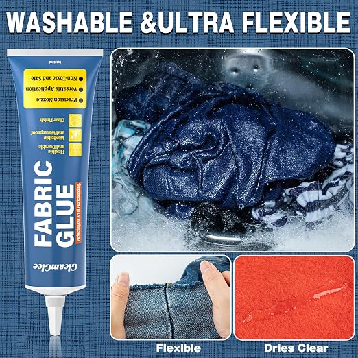 Fabric Glue Permanent, 100ml Extra Strong Fabric Adhesive, Washable Clear - Image 5