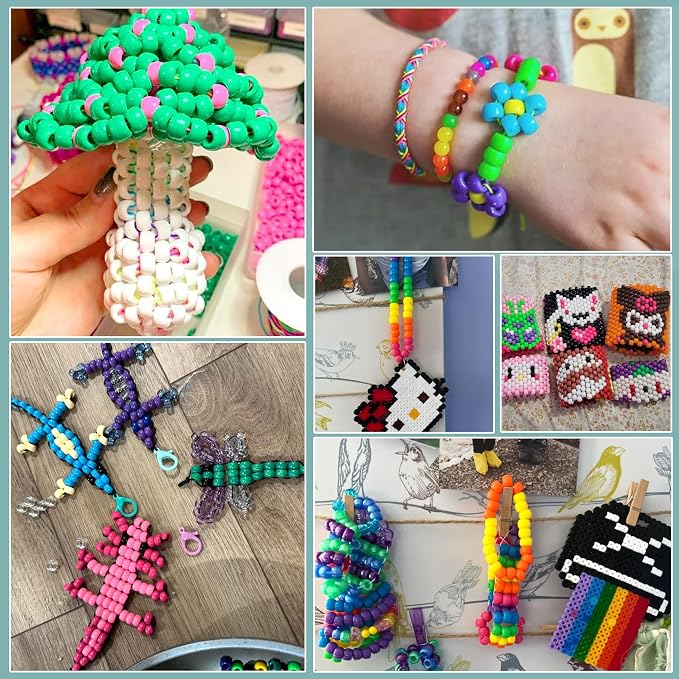 Pony Beads for Bracelets 3600 Pcs Plastic Beads for Friendship Bracelets - Image 6