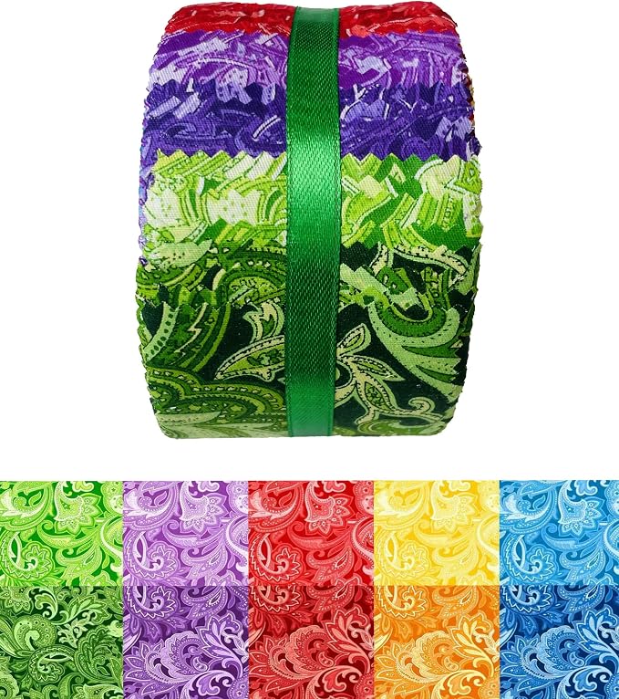 40 Strip Jelly Roll Fabric Strips - Image 5