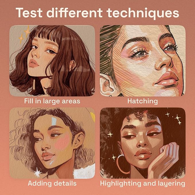 ARTISTRO 12 Skin Tones Acrylic Paint Markers - Image 5