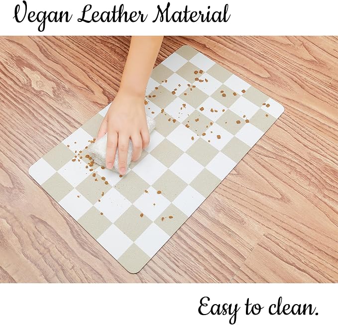 Ralxion Checkered Dog Feeding Mat, Absorbent Mats - Image 6