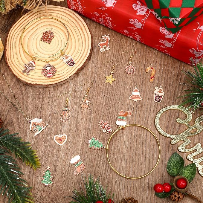 MARFOREVER 40 Pcs/20 Pairs Christmas Charms - Image 2