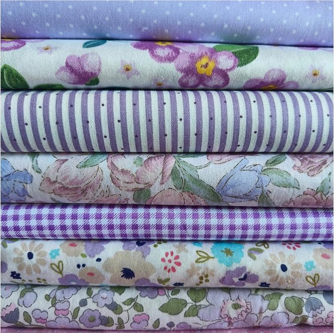 Cotton Fabric DIY Making Supplies Quilting Patchwork Fabric Fat Quarter Bundles by Antetek