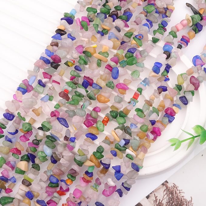 200 Pcs Crystal Chip Beads for Jewelry Making 5-8mm Multicolor Jade | Natural by DQJRJTJewelryMakingCraftsSupplies