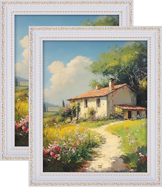 eletecpro 8x10 Vintage Picture Frame, Glass Cover, Horizontal or Vertical by eletecpro