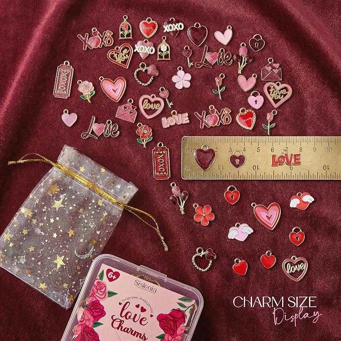 Sistenia Pink Heart Love Charms - Image 4
