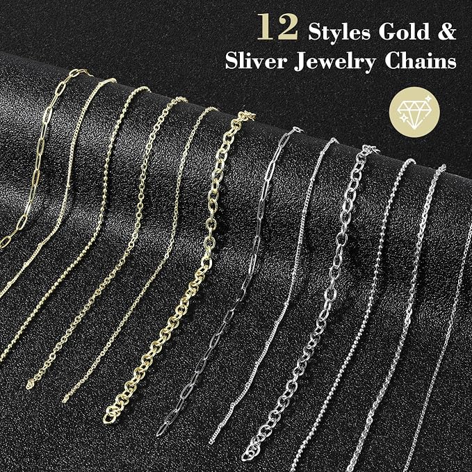 Zplontya 18K Necklace Chains for Jewelry Making Kit 381PCS Include 50Ft 12 - Image 2