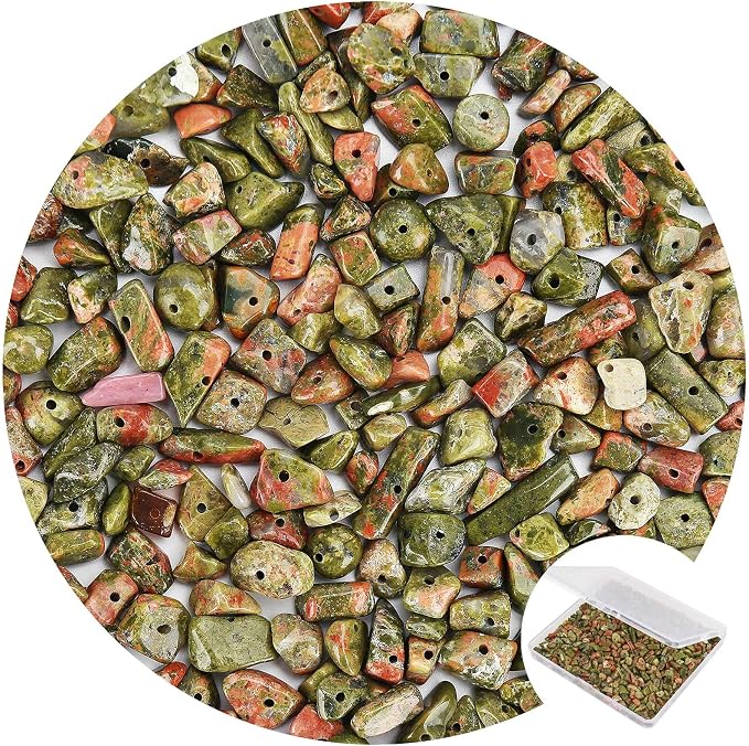 456 PCs Natural Chip Stone Beads, 5-8mm Irregular Multicolor Gemstones Loose by BONNY+BOXX
