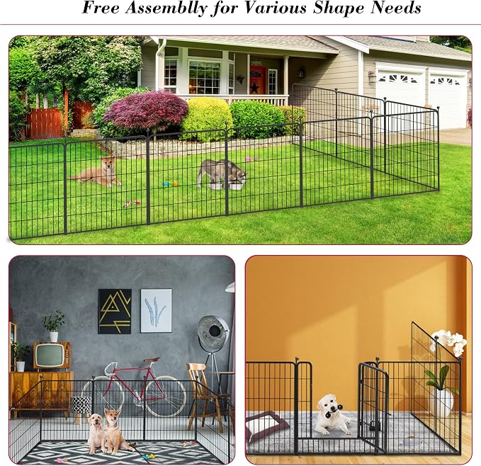Dog Playpen 32 inch 30 Panels Indoor Outdoor Dog Pen - Image 8