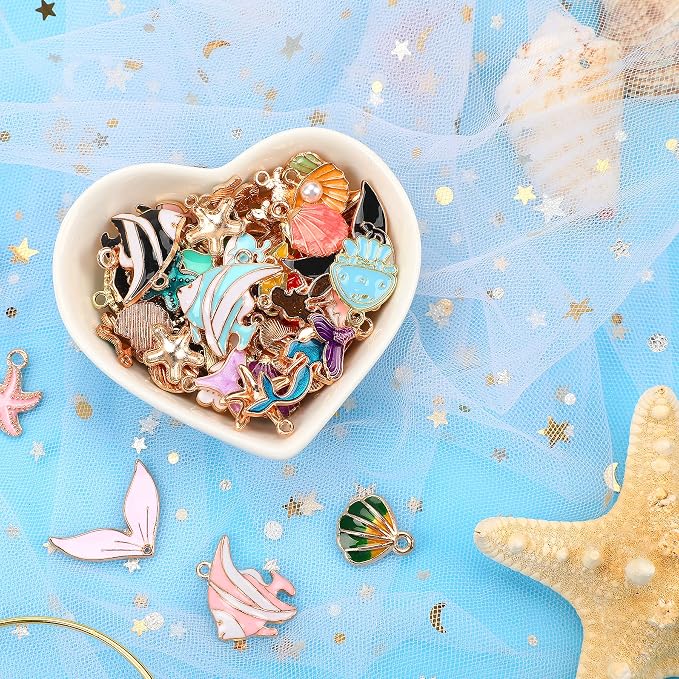 MARFOREVER 120 Pcs Ocean Themed Sea Charms - Image 4