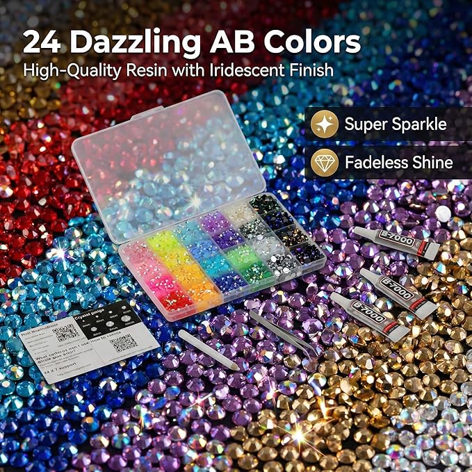 33000Pcs Rhinestones for Bedazzling, 3mm Bedazzler Kit - Image 3