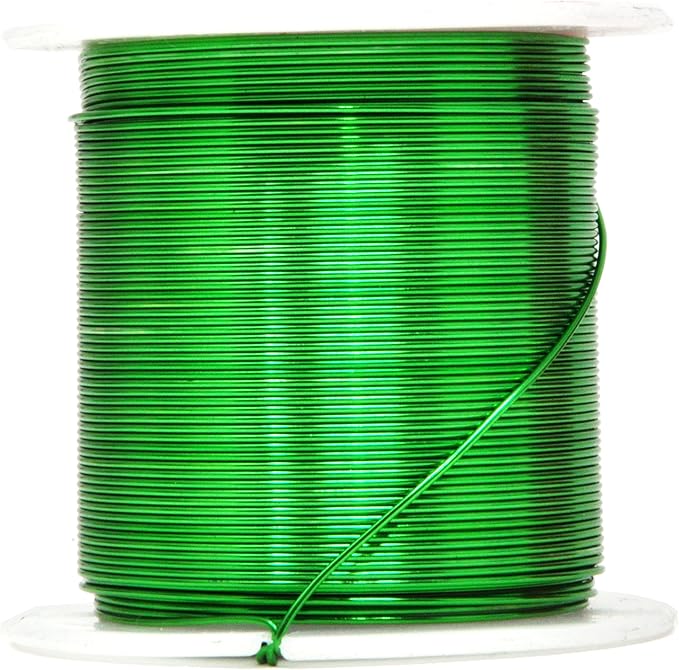 Mandala Crafts 22 Gauge Anodized Aluminum Craft Wire for Jewelry Making - 450 FT Colored Flexible Silver Copper True Blue Brown Red Kelly Green Wire - Bendable for Bonsai Armature Crafting Sculpting