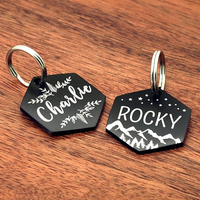 Ultra Joys Stainless Steel Pet ID Tag Dog Name Tags Personalized Front and Back - Image 4