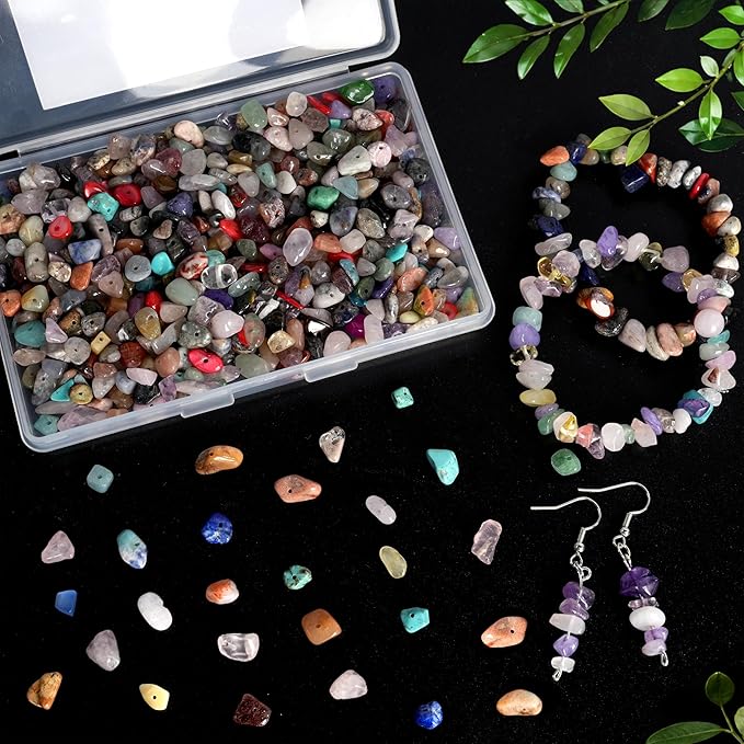 500pcs Natural Chip Stone Beads Multicolor 5mm to 8mm Irregular Gemstone - Image 5