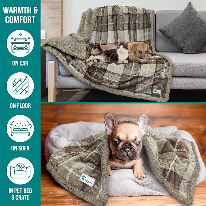 PetAmi Dog Blanket for Medium Large Dogs, Pet Bed Blanket Cat Puppy Kitten - Image 5