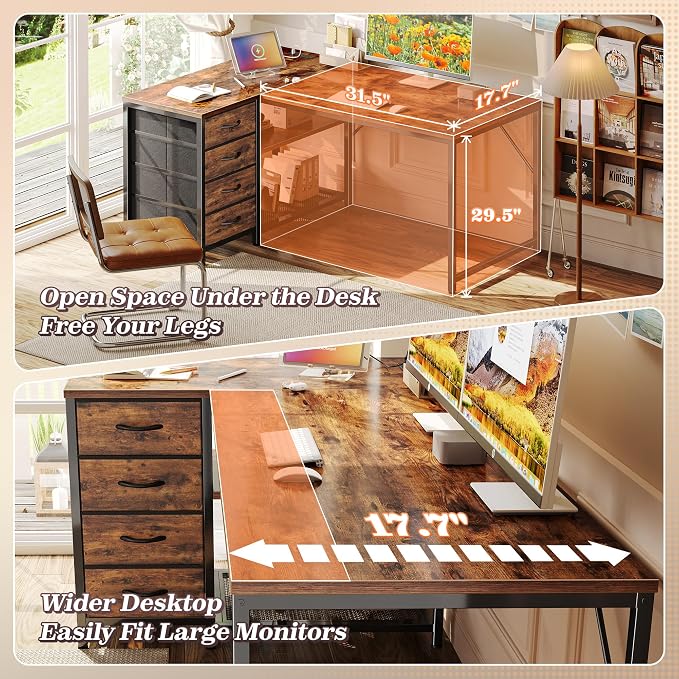 PRAISUN 43.3" Small Computer Desk - Image 5