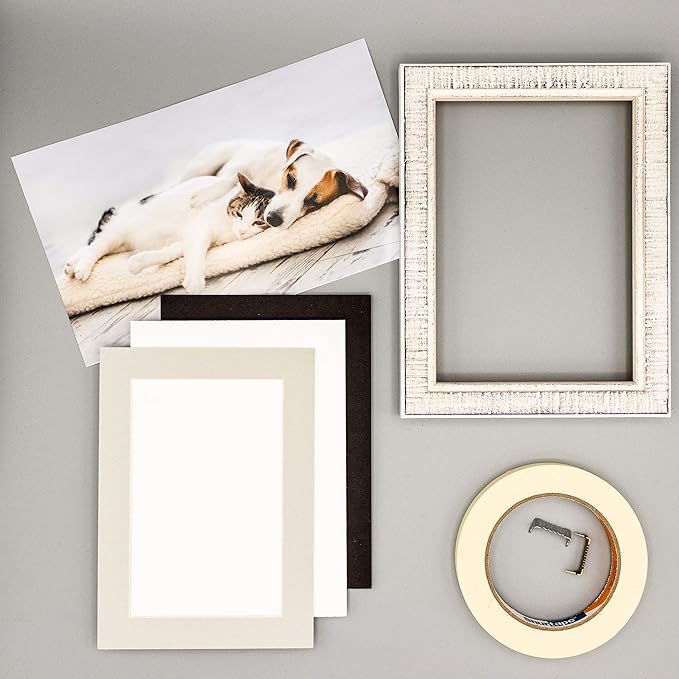11x14 Mat for 8.5x11 Photo - Precut Grey Picture Matboard for Frames 11 x 14 Inches - Bevel Cut to Display Art 8.5 x 11 Inches - Acid Free Pack of 25 MATS with Backing Boards & Clear Bags