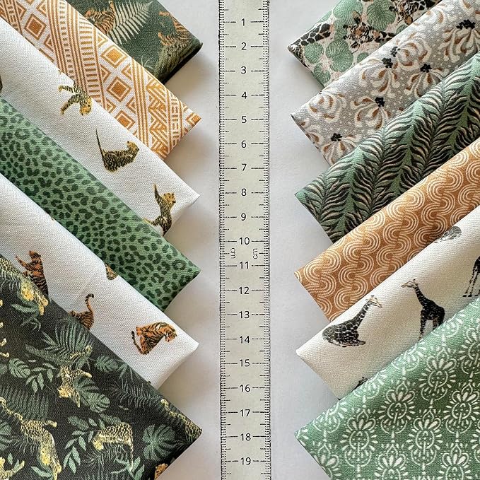 60-Piece Neutral Nature Patchwork Cotton Fabric Squares – 8×8 inch, 100% Cotton - Image 3