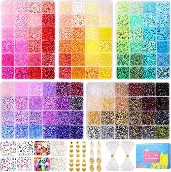 Funtopia 3mm 37000pcs+ Seed Beads by Funtopia