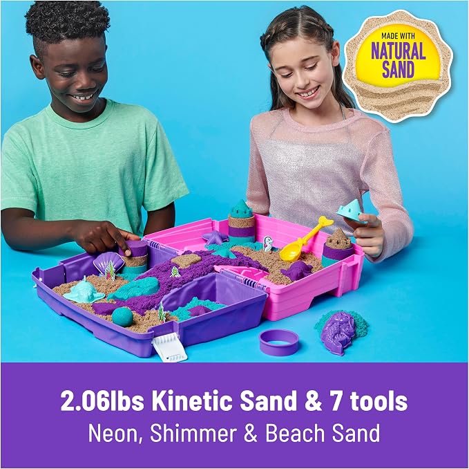 Kinetic Sand Mermaid Palace Set, Moldable Play Sand Sensory Toys, Ages 3+ | - Image 2