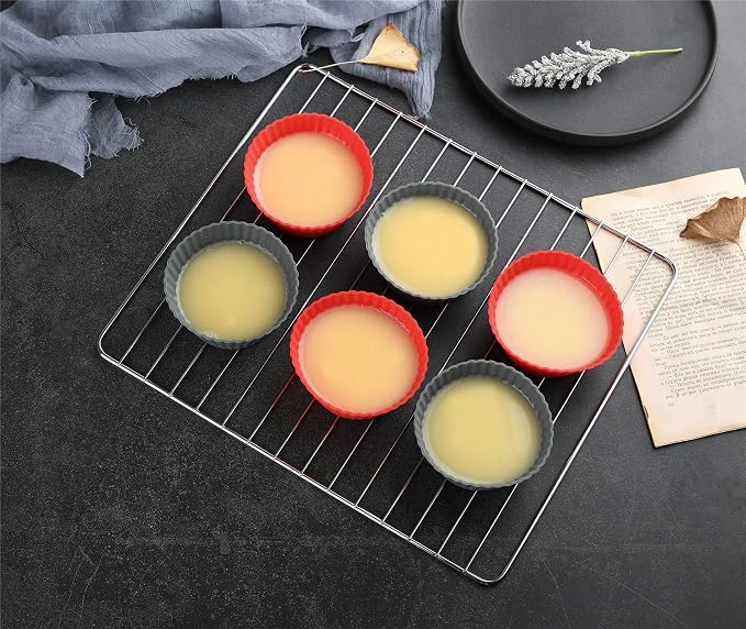 12 Pack Reusable Nonstick Jumbo Silicone Baking Cups, Cupcake and Muffin Liners - Image 7