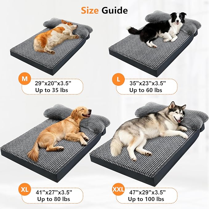 KISYYO Orthopedic L Dog Beds for Large Dogs - Image 4