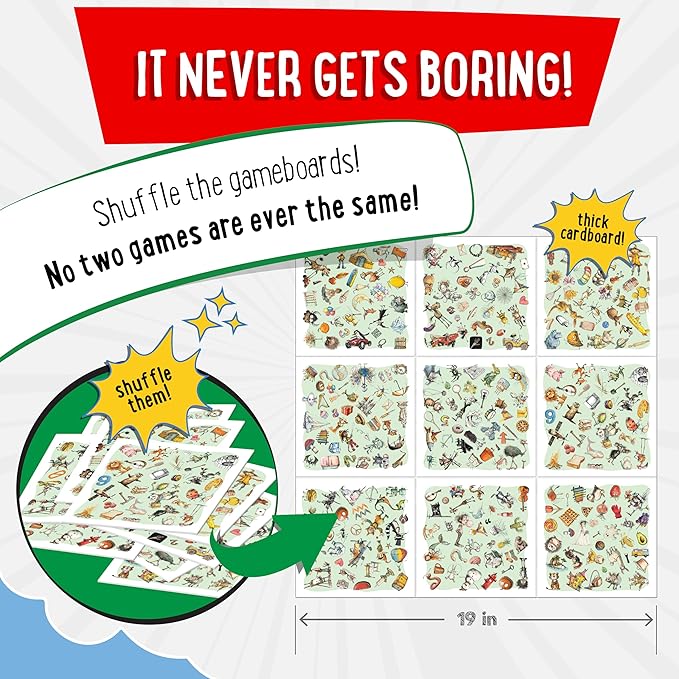 Fun Spot The Word Card Game, for Boys and Girls Who Love Educational Toys and Board Games, for Ages 6,7,8,9
