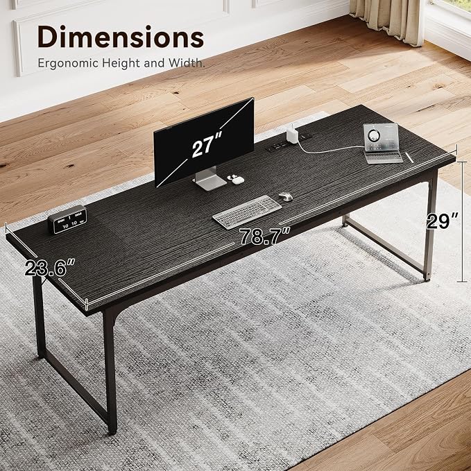 Coleshome 79 Inch Large Computer Desk - Image 3