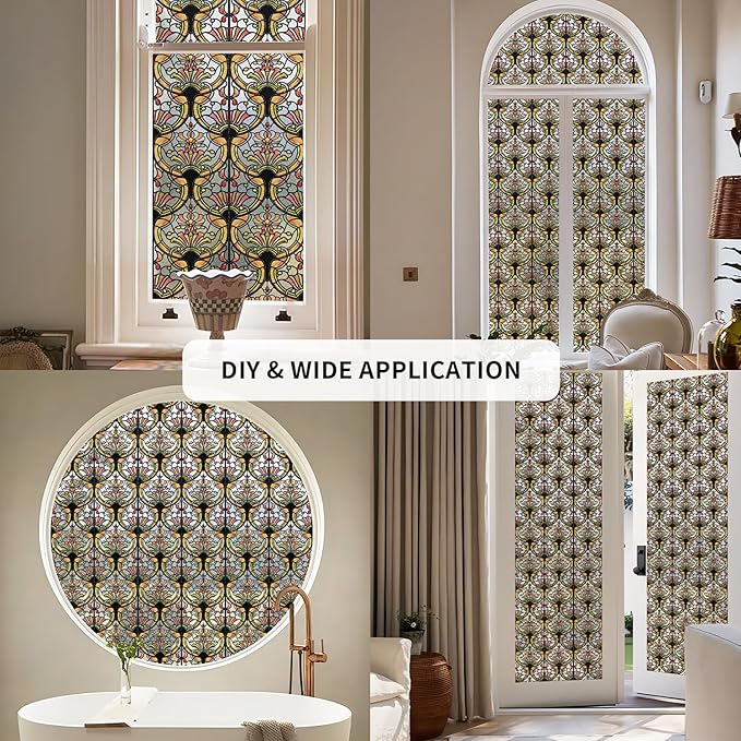 3D Vintage Stained Glass Window Film - Image 6