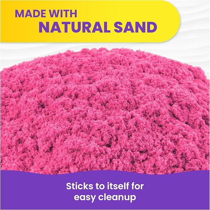 Kinetic Sand 2lb Pink, Moldable Play Sand Sensory Toys, Ages 3+ | Squish - Image 4
