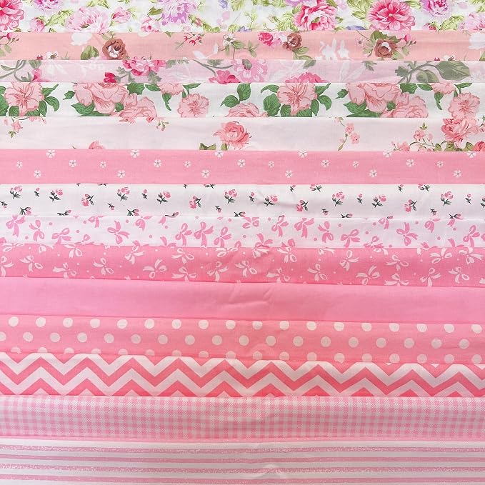 Cotton Fabric DIY Making Supplies Quilting Patchwork Fabric Fat Quarter Bundles by Antetek