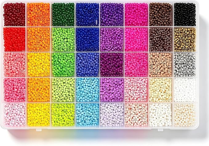 40 Colors 3mm Seed Beads, Craft and Bracelet Making by Unknown