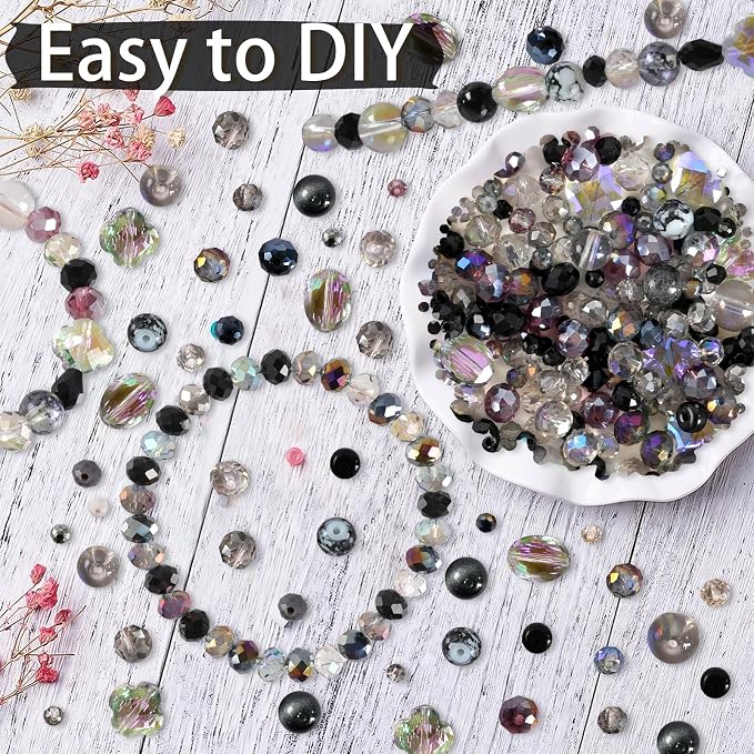 636pcs Glass Beads for Jewelry Making - Image 4