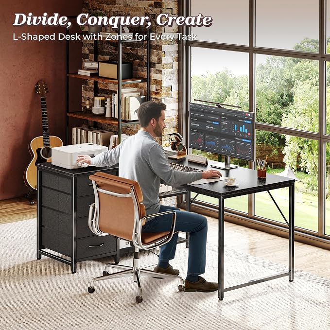 PRAISUN 43.3" Small Computer Desk - Image 3