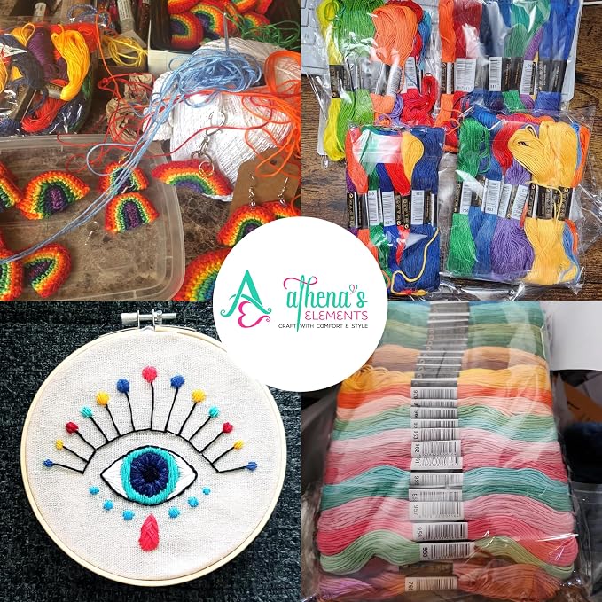 Athena's Elements 276Pcs Embroidery Kit, Cross Stitch Kits, Friendship Bracelet - Image 4