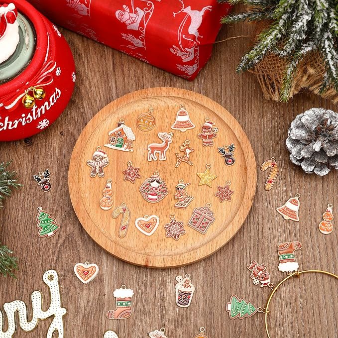 MARFOREVER 40 Pcs/20 Pairs Christmas Charms - Image 3