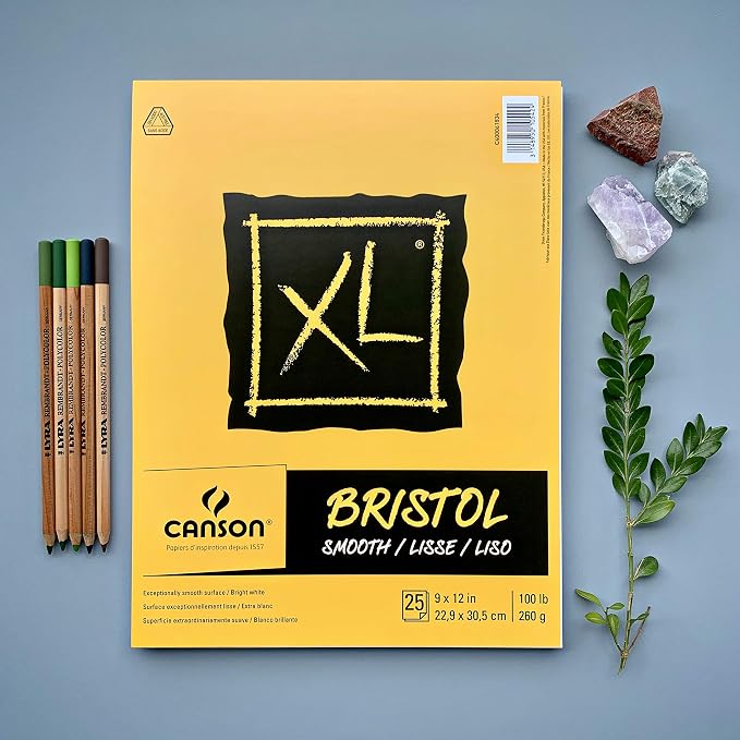 Canson XL Series Bristol Paper, Foldover Pad, 9x12 inches, 25 Sheets - Image 3
