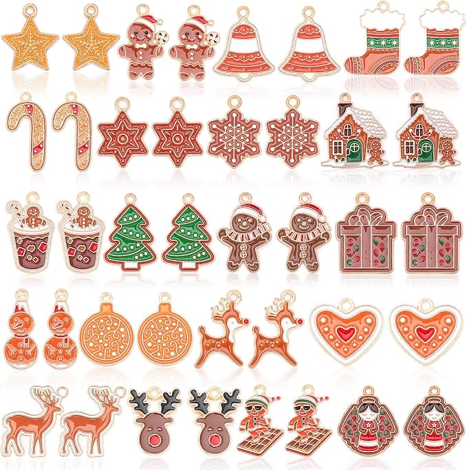 MARFOREVER 40 Pcs/20 Pairs Christmas Charms by MARFOREVER