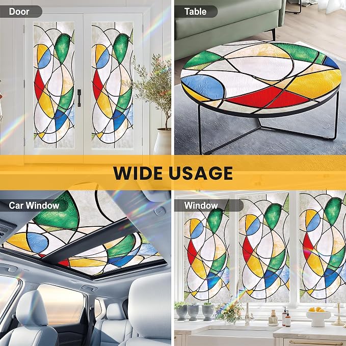 Stained Glass Window Privacy Film Static Cling - Image 8