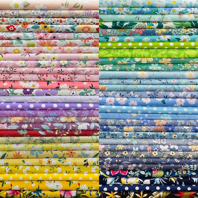 12"x12" 50pcs Cotton Fabric Squares by newamishquilt