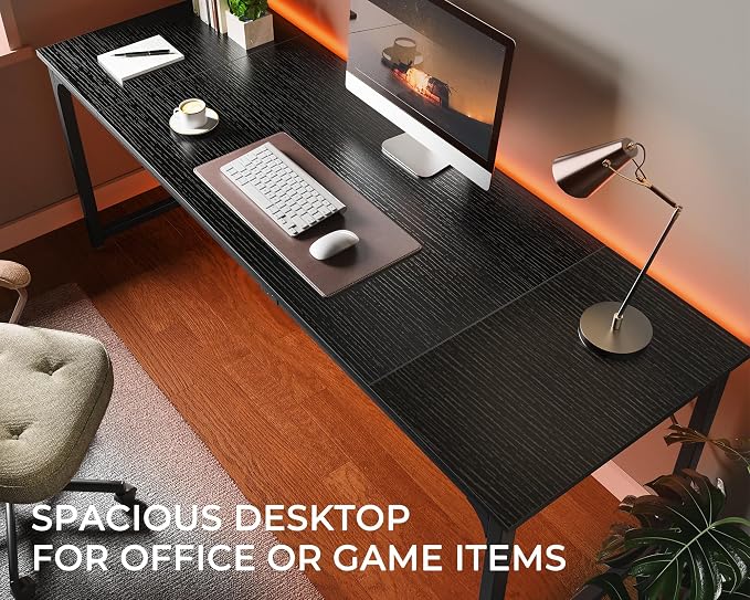 Huuger Computer Desk, 80 Inch Office Desk, Gaming Desk - Image 5